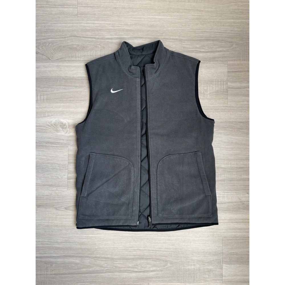 AZ Cardinals Black Gray Reversible Quilted Zip Up Vest L Outdoor Sports Layering